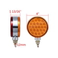 thumbnail image 3 of 4X 4" Round Double Face Red/Amber 48 LED Fender Reflector Stop Turn Signal Lights Fit Kenworth Peterbilt Freightliner Western Star Volvo, 3 of 8