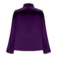 thumbnail image 6 of Olyvenn Womens Elegant Cowl Neck Satin Blouse Long Sleeve Tops Dressy Business Casual Office Work Silk Shirt Spring Outfits Purple L, 6 of 6