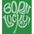 thumbnail image 2 of Men's Lost Gods St. Patrick's Day Born Lucky!  Graphic Tee Kelly Heather 2X Large, 2 of 4