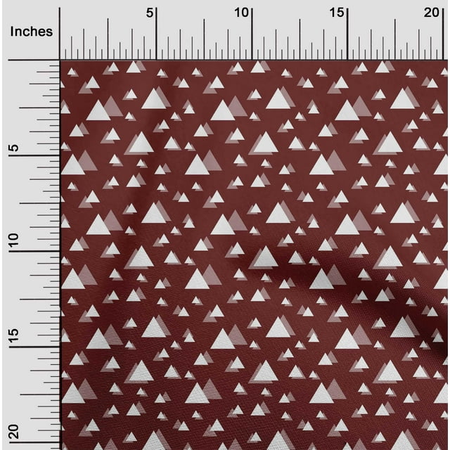 oneOone Polyester Lycra Fabric Triangle Geometric Print Sewing Fabric BTY 56 Inch Wide