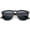 Black-Gold / Smoke, variant on sunglassLA Unisex Modern Casual Teardrop Shaped Lens Keyhole Horn Rimmed Sunglasses (Creme-Gold / Lavender) - 53mm