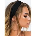 thumbnail image 5 of Diademas para mujer, diademas elásticas bohemias anudadas torcidas para niñas, turbante cruzado, diadema lisa, Color sólido, 8 piezas, 5 of 5