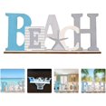 thumbnail image 3 of Beach Wooden Letters - Hawaiian Desk Decor - Summer Decor - Table Decor, 3 of 5