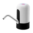 thumbnail image 1 of Bomba dispensadora de agua automática, luz azul, con manguera de silicona, universal, para botellas de un galón, con carga USB, eléctrica. Blanco, 1 of 9
