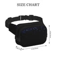 thumbnail image 4 of Fotbe Black Blue Glitter Sparkles Cangurera Cuadrada con Estampado de Doble Capa, Bolsa de Cintura Ajustable Mini para Hombres y Mujeres, 4 of 9