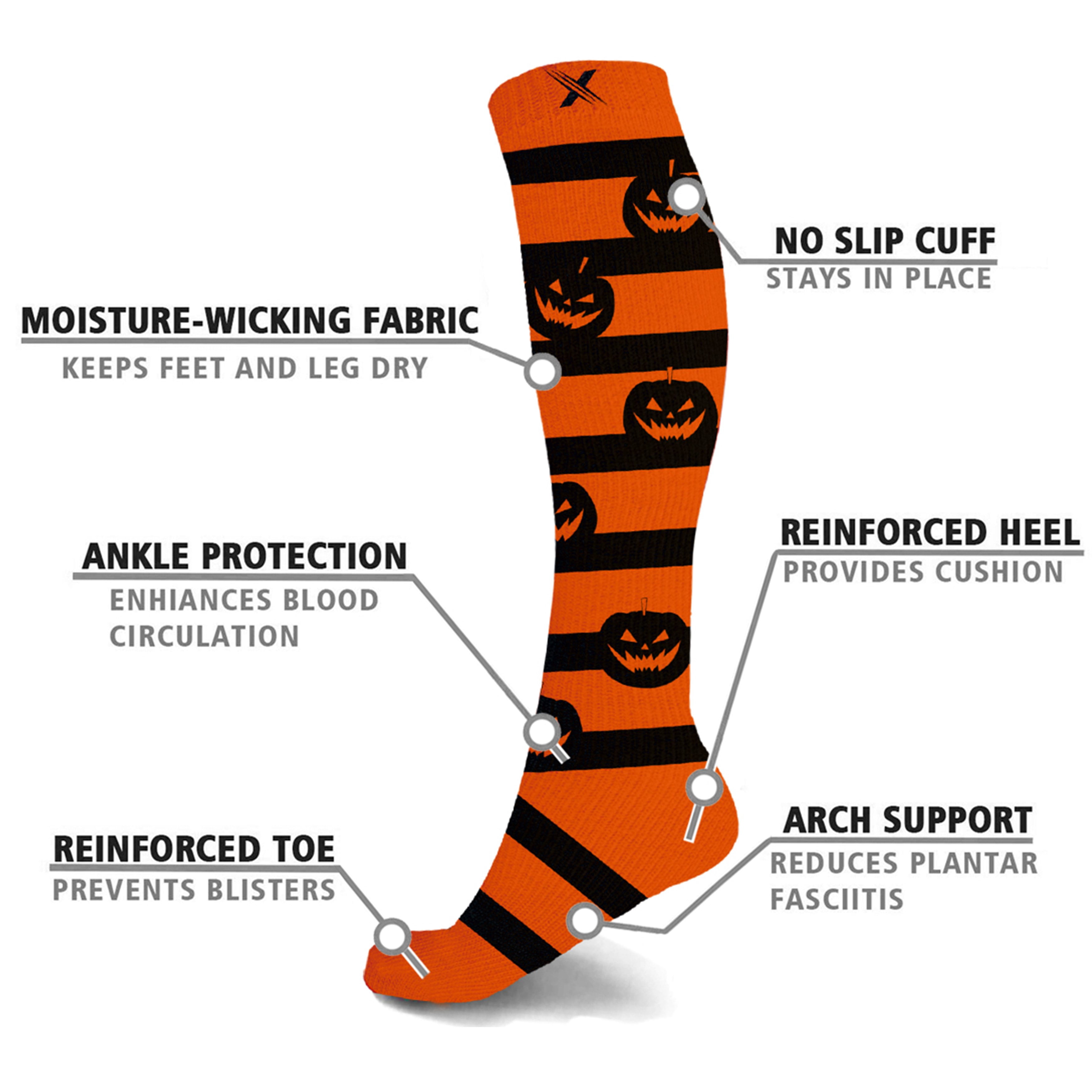 Holiday Knee High Compression Socks - - Improved Circulation & Support for Men and Women, 3 Pack
