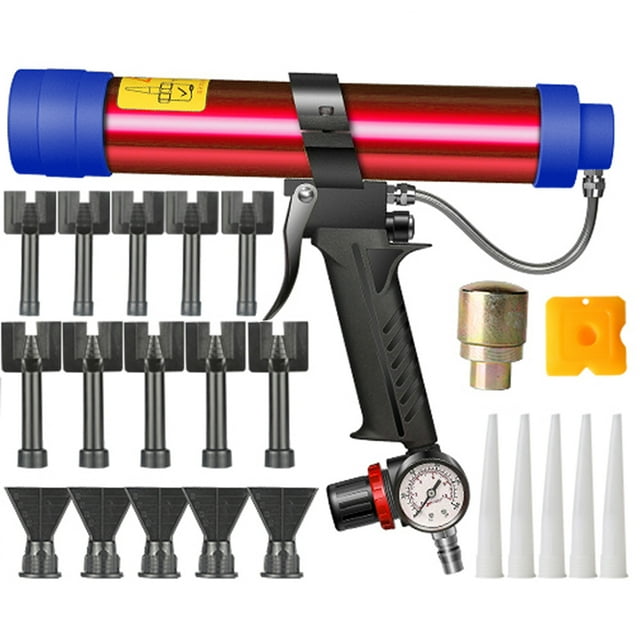 Colle Pneumatique Réglable pour Verre Outil en Caoutchouc d'Air 310ml Applicateur de Scellant Dur