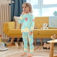 thumbnail image 4 of FORMRS Long Sleeve Top and Pants Pajama Set for Niños 2-Piece Sleepwear, Sizes 18M-8Y, Blue Beach Pattern, 4 of 6
