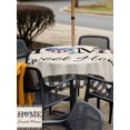 thumbnail image 5 of Outdoor Tablecloth with Umbrella Hole for Patio/Picnic/Party/Camping, 250th Anniversary Waterproof Table Cloth Square Cover Washable, Beige Home Sweet Black Plaid (54"x 54"), 5 of 9