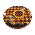thumbnail image 1 of Disketp Sunflower Gnomes and Bees Funda Redonda para Taburete, Funda de Cojín para Silla de Bar Suave y Elástica-12 inch, 1 of 7