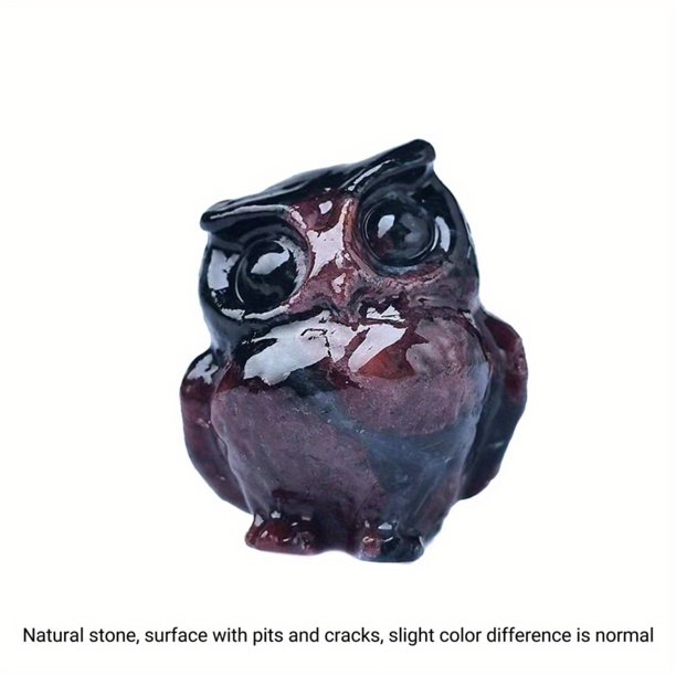 1pc Crystal Carved Owl - Healing Stone and Home Decor for a Calming and Relaxing Environment