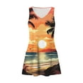 thumbnail image 5 of kytmyeq Women's Casual Summer Tank Dresses With Pockets Hawaiian Print V-Neck Sleeveless Dresses, 5 of 5