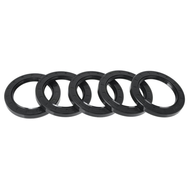 Sello de aceite universal Unique Bargains TC de doble labio con resorte de acero, sello de eje rotativo 60x85x10 mm, caucho NBR negro de alta presión, 5 Pcs
