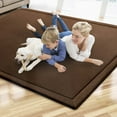 thumbnail image 3 of Microdry Memory Foam Luxury Area Rug, 4x6', Brown, 3 of 10