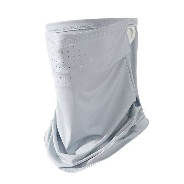 Summer Sun Protection Ice Silk Mask With Breathable Holes, Neck Gaiter, One-piece Hanging Ear Scarf, Quick-drying Cycling