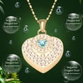 thumbnail image 4 of Wollet Gold Stainless Steel Energy Pendant Necklace, CZ Stone, Health Energy Stone on the Back, Health Gift for Mom Wife Daughter, Diameter:0.86'', 4 of 4
