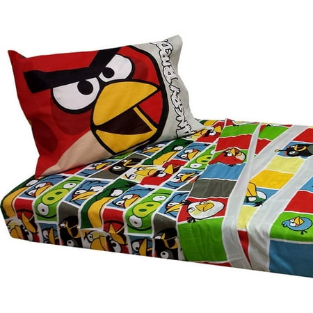 Rovio Angry Birds Sheet Set Twin Bed Size Sheets 3 Pc Kids ...