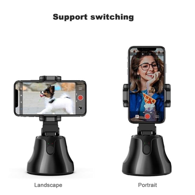 Support Automatique pour Téléphone avec Caméra, Suivi Automatique, Capture Intelligente, Rotation à 360 °, Suivi du Visage