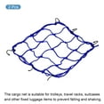 thumbnail image 3 of Unique Bargains 12x12' Extendable Motorcycle Cargo Net Luggage Debris Tie Down Net with Hooks Navy Blue 2 Pack, 3 of 6
