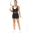 thumbnail image 6 of Womens High Waisted Running Shorts Quick Dry Athletic Workout Shorts with Mesh Liner Zipper Pockets, 6 of 7