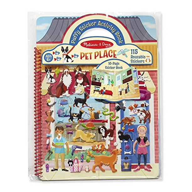 Melissa Doug Pet Shop Puffy Sticker Set With 115 Reusable