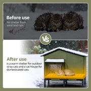 Heated Cat House Outdoor, DOMIPET Waterproof Large Insulated Winter Cat Shelter with Heating Pad for Multiple Cats Small Animals, Elevated Base, Escape Door & Roof Window