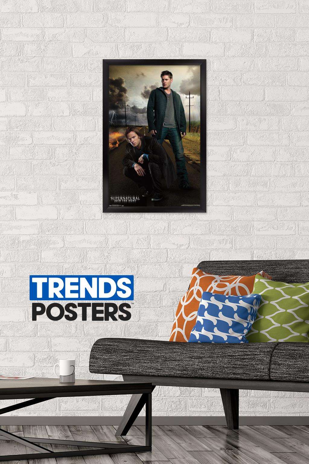 Supernatural - Dean And Sam Wall Poster, 14.725" x 22.375", Framed