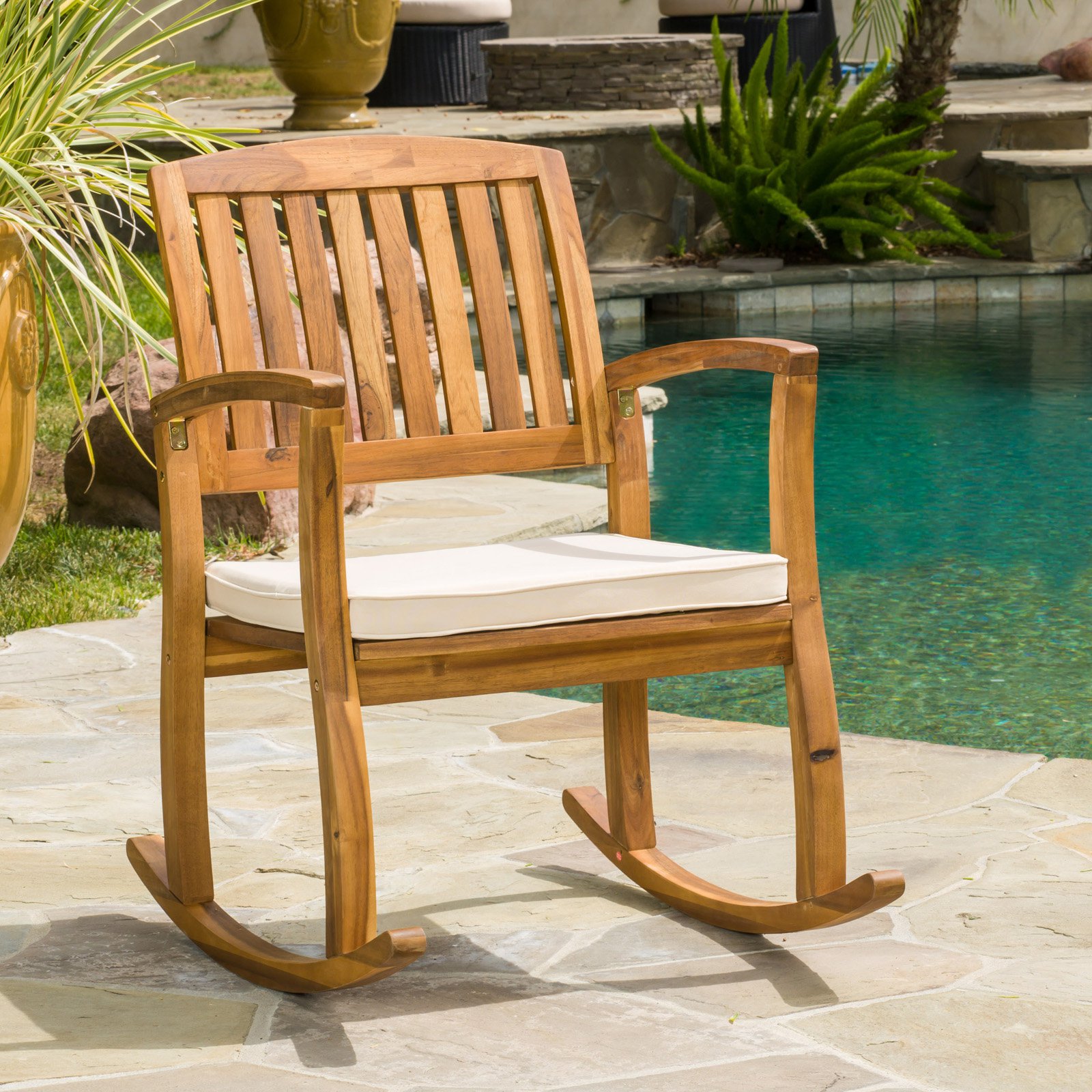 Naomi Outdoor Rocking Chair with Cushion - image 1 of 5