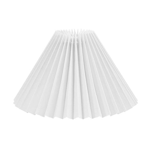 Cateissary Pantalla de lámpara moderna Pantalla de lámpara Cubierta de luz en forma de abanico A prueba de polvo Beige_28cm Iluminación novedosa Blanco 28 cm
