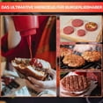 thumbnail image 4 of Chef's Artisanal Stuffed Burger Press Kit, 3 In 1 Patty Molds For Customizable Burgers, Quick Preparation, Ergonomic Design, Non-Stick Surface Ensures Easy Release, Includes 100, 4 of 5