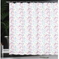 thumbnail image 3 of Ambesonne Music Note Shower Curtain, Colorful Treble Clefs, 69"Wx70"L, Raspberry and Violet Blue, 3 of 4