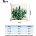 thumbnail image 2 of Spring Green Tree Throw Pillow Covers 18x18 Set of 2 Winter Christmas Nature Forest Trees Mountain Outdoor Pillows Cover Xmas Farmhouse Linen Decorative Cushion Case for Couch Bed Decor, 2 of 6