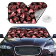 thumbnail image 2 of Balery Ladybugs And Red Hearts Windshield Sun Shade, Car Front Window Sunshade Cover ,Automotive Interior Portected Blocks Uv Rays For Car Pickup Truck Suv Accessories- Medium, 2 of 7