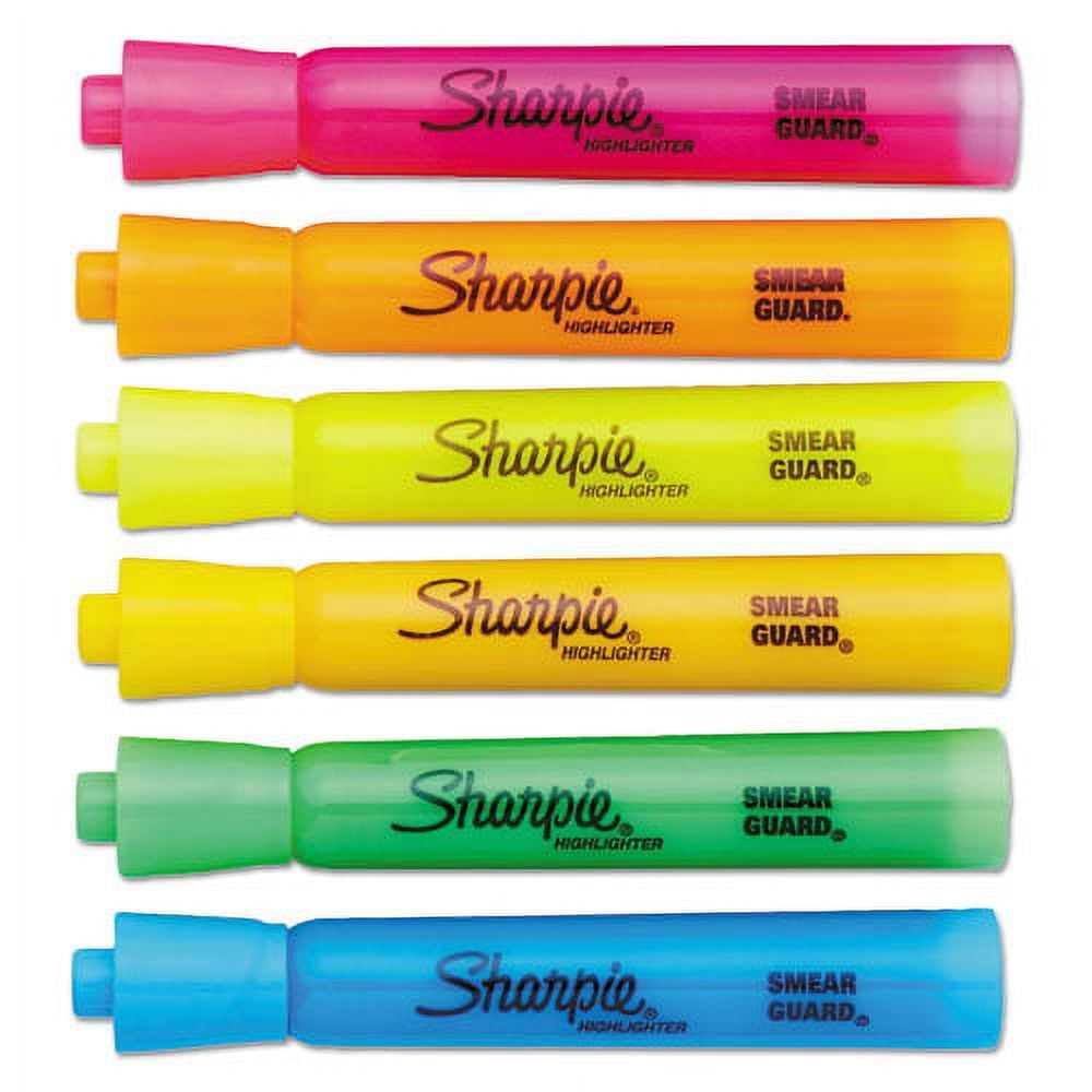 Tank Style Highlighters With Open-Stock Box, Assorted Ink Colors, Chisel Tip, Assorted Barrel Colors, Dozen | Bundle of 5 Sets