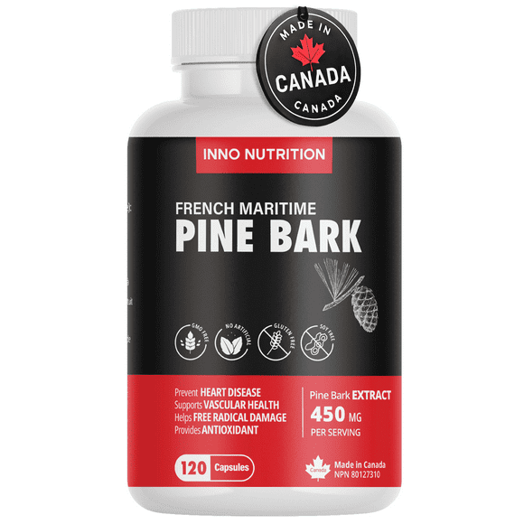 Inno Nutrition Pine Bark Extract 450 mg 120 Capsules Antioxidant Heart Health Joint Health
