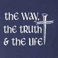thumbnail image 5 of Wild Bobby The Way, The Truth & The Life Inspirational/Christian Women Tri-Blend Racerback Tank Top, Vintage Navy, Large, 5 of 5