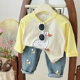 thumbnail image 3 of Kids Shirts Baby Boys Girls Raglan Long Sleeve Tees Spring Autumn Cartoon Cute Toddler Cotton Basic Tops for 1-13 Years, 3 of 7