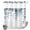 Blue Gray White, variant on No Hook Shower Curtain, Orange Eucalyptus Leaves Shower Curtains for Bathroom with See Through Top Window, Weeping Spring Botanical Summer Waterproof & Washable Bath Curtain Stall 48"x72"