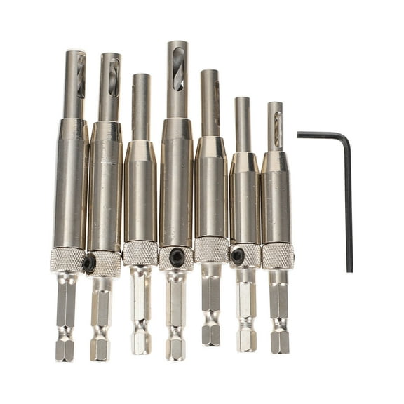 FUEENIRVA DIY Projects Hinge Drilling Tool Silver Steel 1 Set