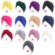 thumbnail image 2 of Minnieouse Envolturas para la cabeza para mujer, diademas con nudos de flores en forma de V, gorro para dormir al tacto, gorro, accesorios Sombreros gris, 2 of 6
