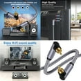 thumbnail image 2 of 5m Cable Double 90 Degree Right Angles Male to Male Subwoofer Cable Digital Coaxial Cable Nylon Braided Cord, 2 of 8