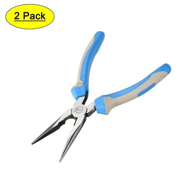 Uxcell Pinzas de Punta Fina de 8 Pulgadas Herramienta de Corte Lateral con Mango Cómodo Paquete de 2
