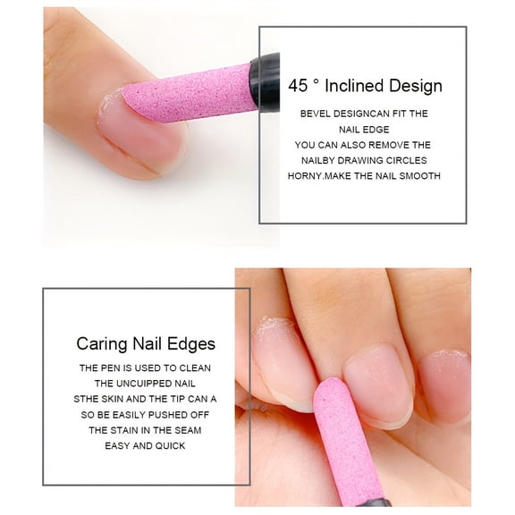 5-Pack Ultra-Fine Nail Art Liner Pens, Precision Tip Cuticle Edge Grooming Tool Set, Portable Professional Manicure Brushes, Premium DIY Nail Drawing Kit for Acrylic Gel Nail Lines Details & Decorati