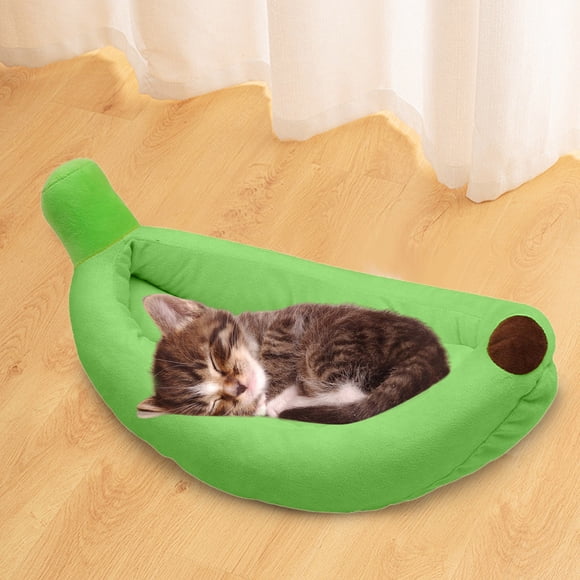 Pet Supplies Banana Bed for Dogs Luffy Banana-Shaped Sofa Bed for Indoor Use All-Season Cozy Donut Shape Crate Alternative