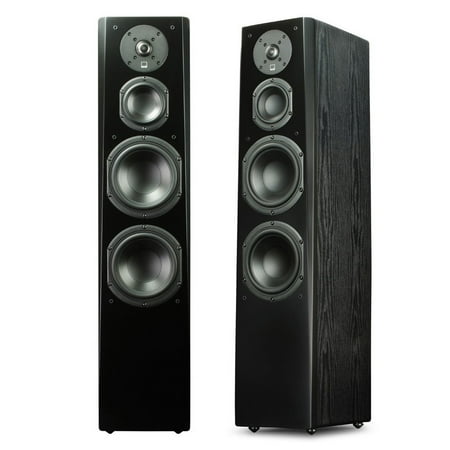 SVS - Prime Dual 6-1/2" Passive 3.5-Way Floor Speaker (Each) - Premium black ash