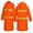 Orange, variant on High Visibility Safety Concealed Hooded Long Length Waterproof Rain Jacket Construction Work Rain Coat Workwears Jacket