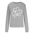 thumbnail image 4 of Fartey 2025 Chandail en Molleton pour Femmes Saint-Valentin Décontracté Manches Longues Col Rond Chandail Mignon Graphique Mode Vacances Chandails en Molleton Gris, 4 of 4