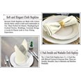 thumbnail image 6 of Ruvanti Cloth Napkins Set of 12, 18x18 inches Napkins Cloth Washable, Soft, Durable, Absorbent, Cotton Blend. Table Dinner Napkins Cloth for Hotel, Lunch, Restaurants, Wedding Parties - Ivory/Cream, 6 of 8
