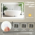 thumbnail image 4 of Costway 32" x 24" Defogging LED Bathroom Mirror Shatter-Proof Vanity Mirror 3 Colors, 4 of 10