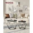 thumbnail image 3 of VASAGLE Small Coffee Table Set of 2, Round Coffee Table with Steel Frame, Side End for Living Room, Bedroom, Office, Charcoal Gray and Ink Black, 3 of 6